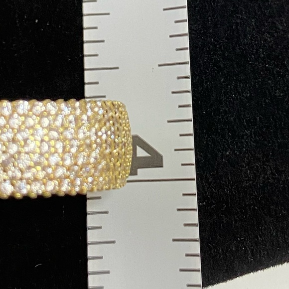 Gold sterling silver ring NWT! So sparkly! Gold tone band with sparkle! - Picture 11 of 16